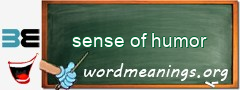WordMeaning blackboard for sense of humor